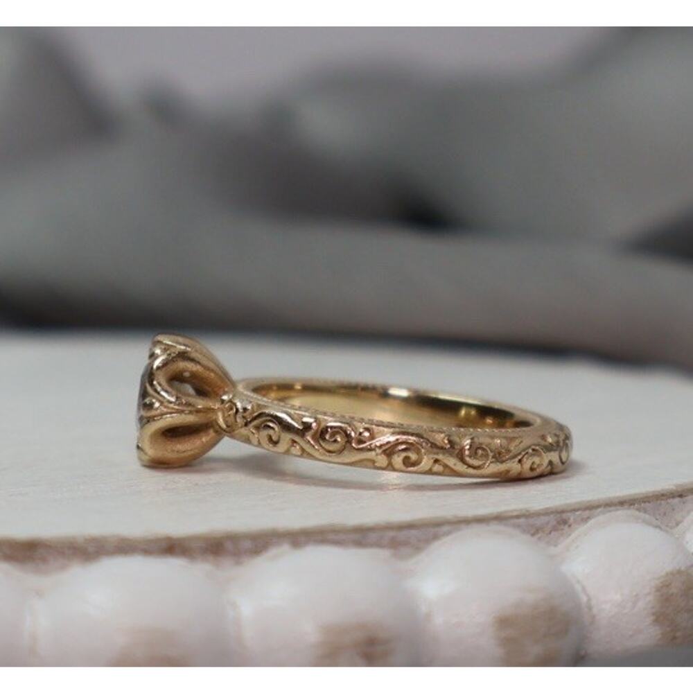 James Avery Gold Ring with Clear Stone - Picture 3 of 6